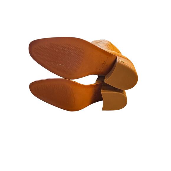 Sam Edelman NWT Penny Knee High Suede Boots Tan Camel Block Heel Western Size 6 - Picture 4 of 6